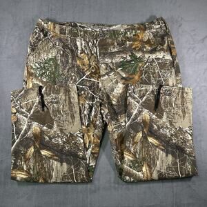 Realtree Camo Cargo Pants Brown Men’s XXL Cotton Blend Hunting Outdoor Utility